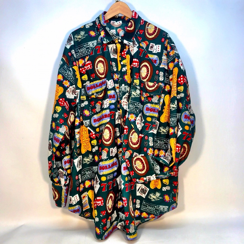 Casino Custom Men's Gambling Snap Front Shirt